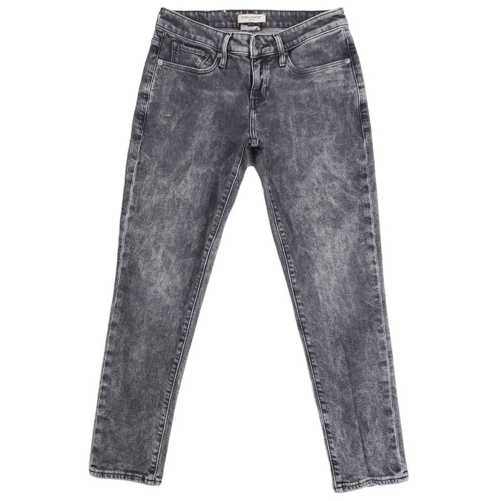 Levis Made & Crafted Womens Marker Tapered Black Acid Wash Jeans Sz 24 Msr 28x27